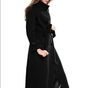 Escalier Women's Double-Breasted Trench Coat Wool Jacket sz XL